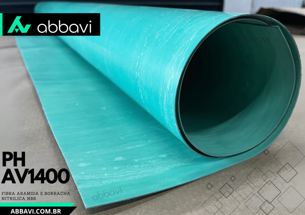 PAPELÃO HIDRÁULICO FIBRA ARAMIDA E BORRACHA NBR VERDE